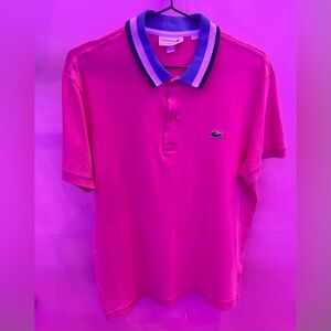 Lacoste Men’s Polo Shirt Pink Size M